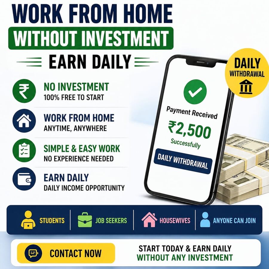 Easy part time task work daily earning