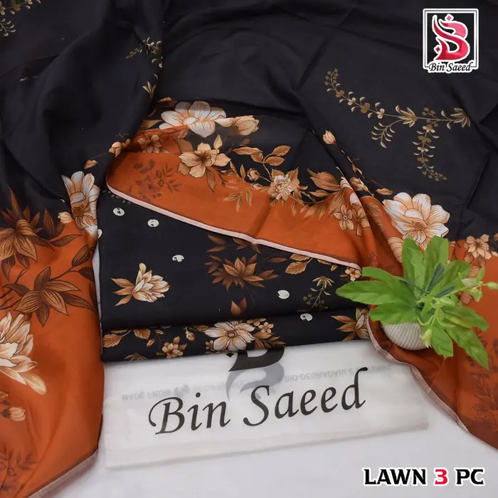 Bin Saeed Printed Lawn Dress
