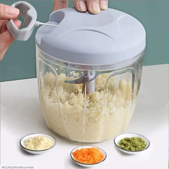 Manual food chopper 900ml ABS Plastic transparent