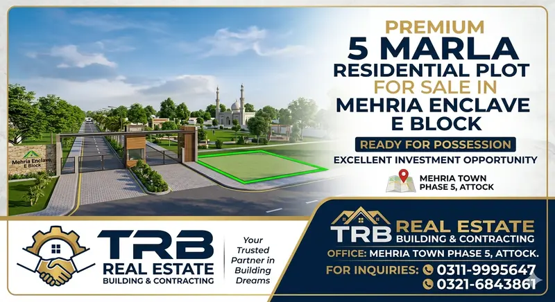 5 Marla Plot For Sale Mehria Enclave