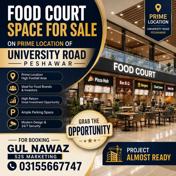 Shop for sale on main University Road Peshawar