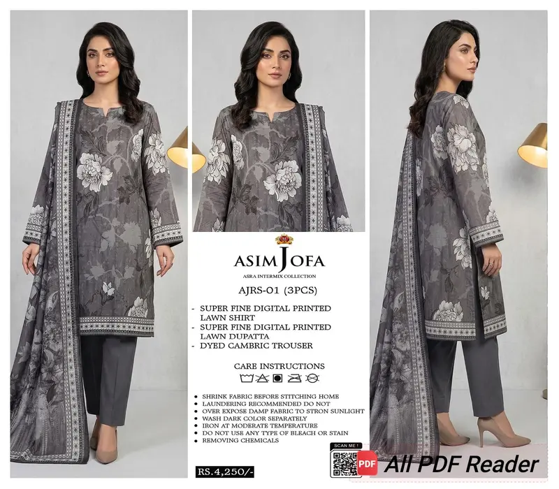 *Digital Printed lawn by Asim Jofa vol4*                 *New Arrival