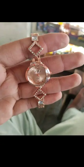 Rose Gold Crystal Bracelet Watch for Women 6mm