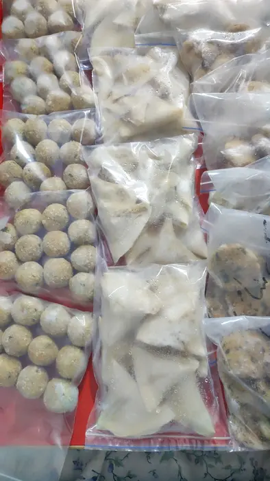 Home made frozen food sweet dishes and daily meal