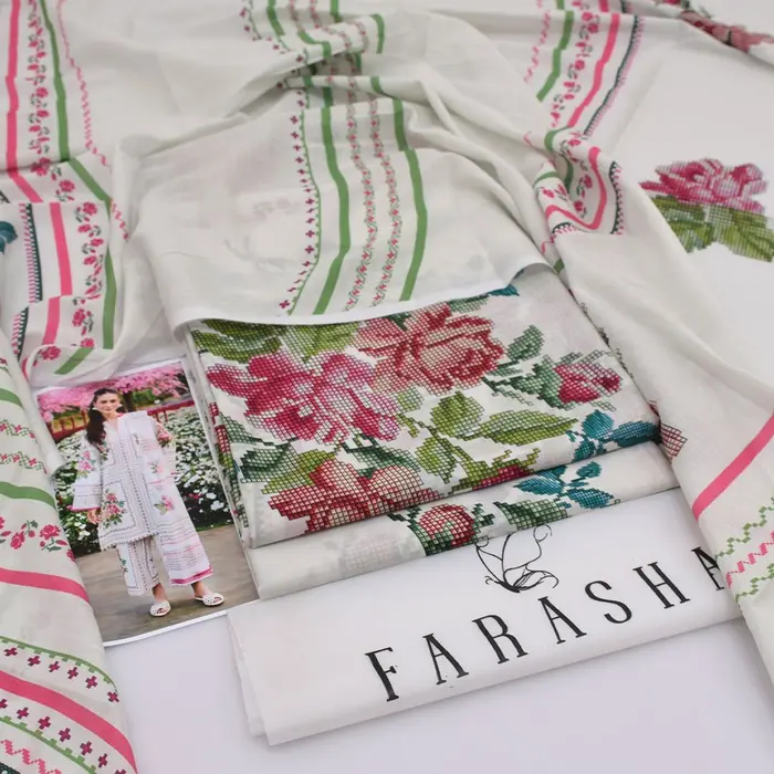 Ladies causal dress 3 PC lawn article