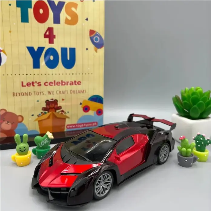 Electric RC Racing Car For Boys Red Black.