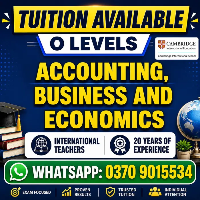 Tuition Available O LEVEL