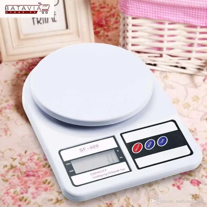 SF-400 Kitchen Weight Scale upto 10kg With Cell &amp; Light