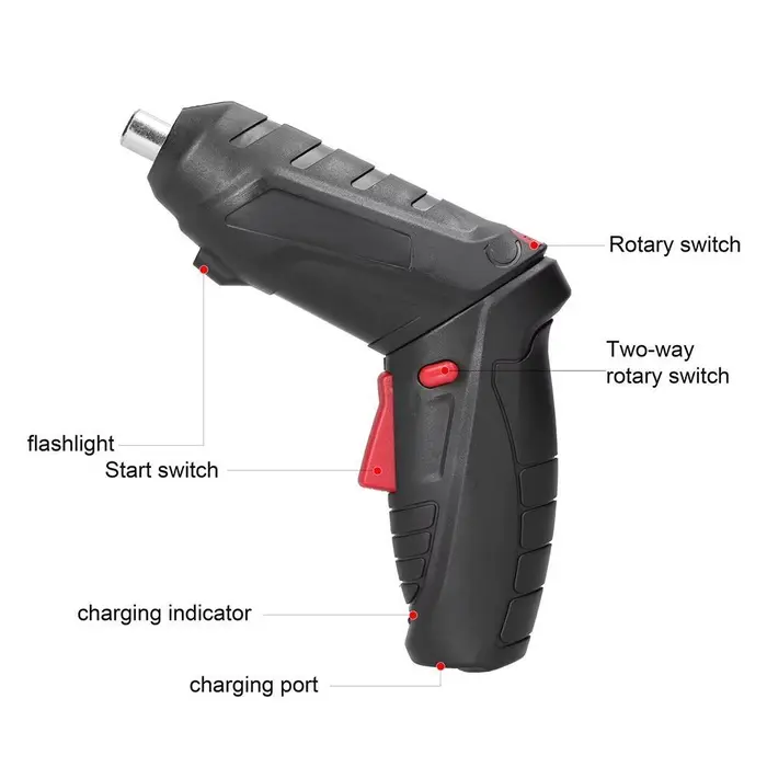 Premium Quality Rechargeable Electric Screwdriver Set  Chrome