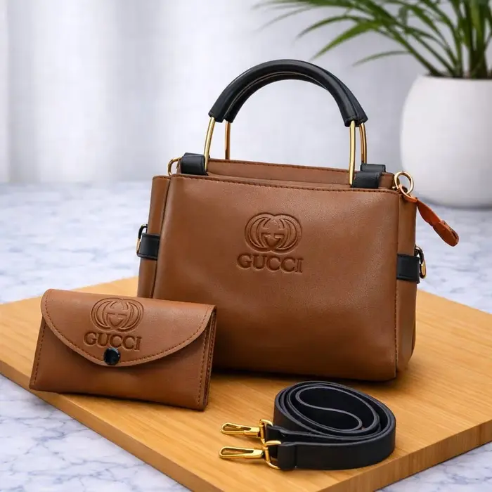 GUCCI Leather Handbag set