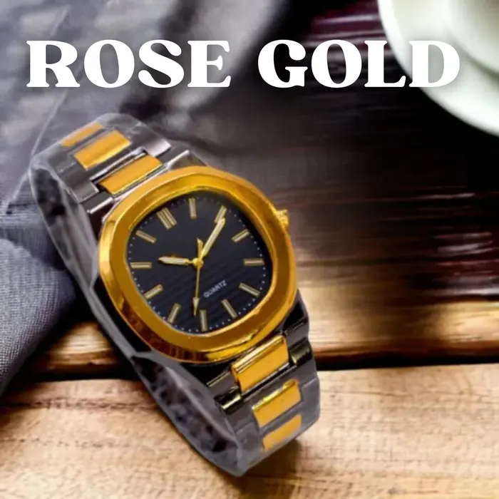 Qurtz Watch golden color or rose black colour
