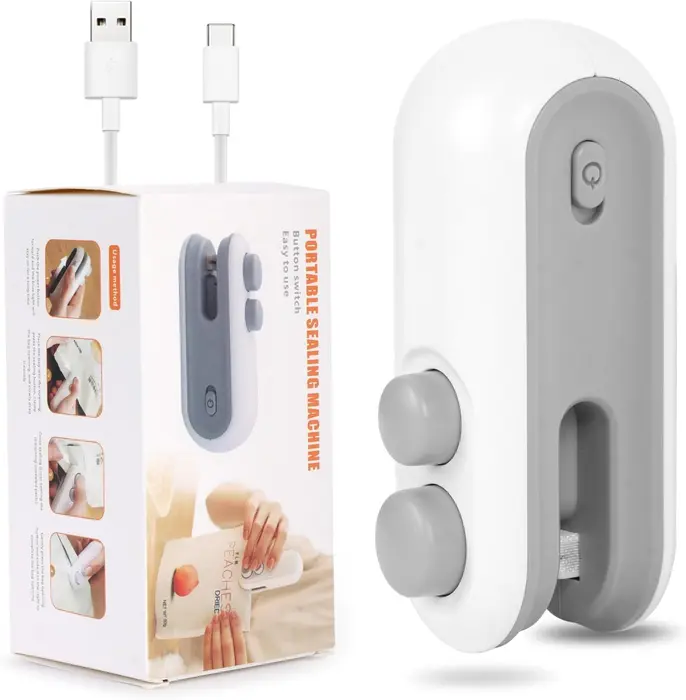 1 Pc Mini Heat Sealing Machine 2-In-1 Cutter &amp; Sealer