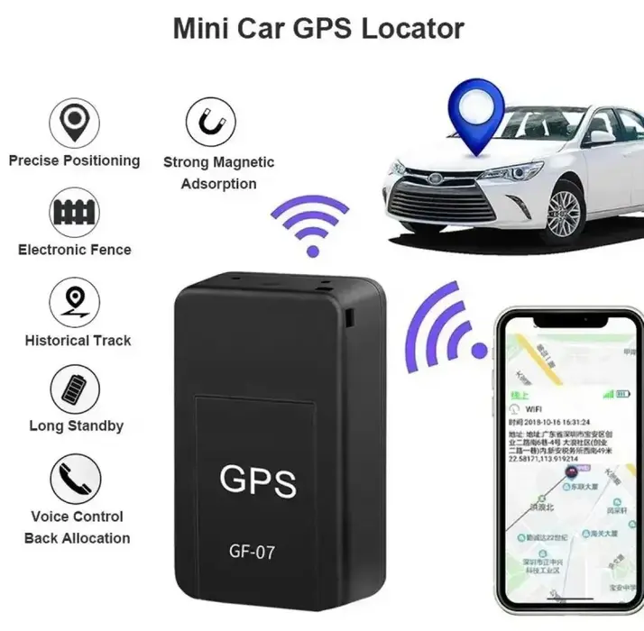 Mini GPS location Gf-07 Black Magnetic Tracker
