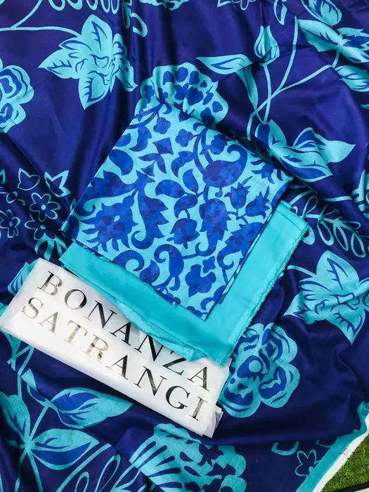 Bonanza satrangi original 3piece branded lawn suits.