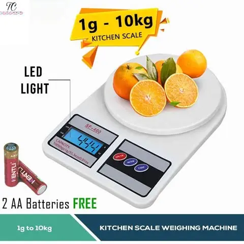SF-400 Kitchen Weight Scale upto 10kg With Cell &amp;amp; Light |