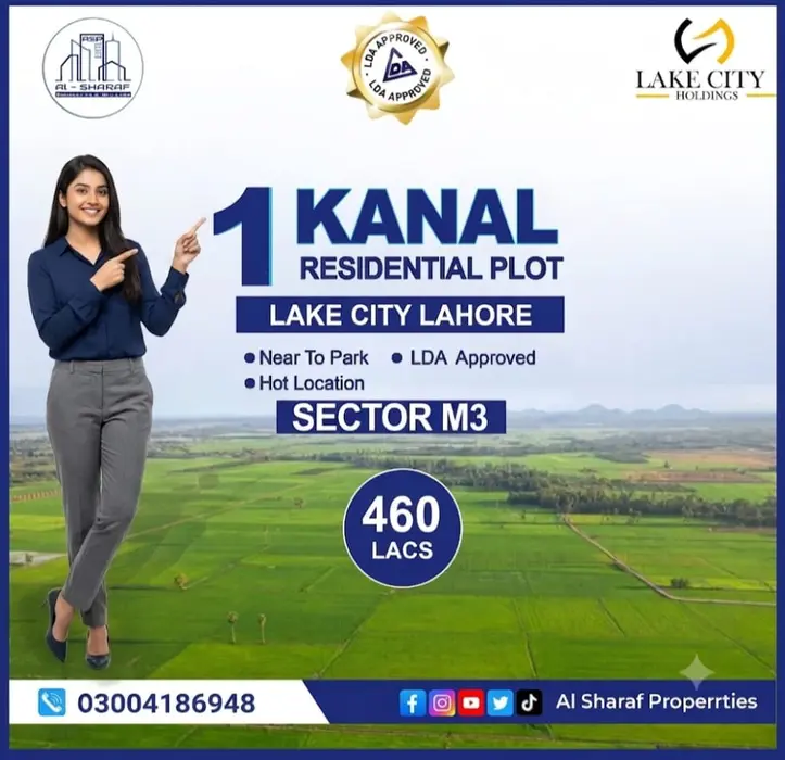 Lake city Lahore M3 Black 1 Kanal plot Sale