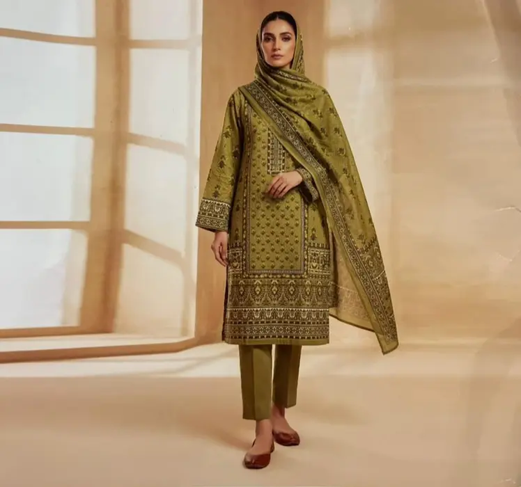 Lawn suit printed