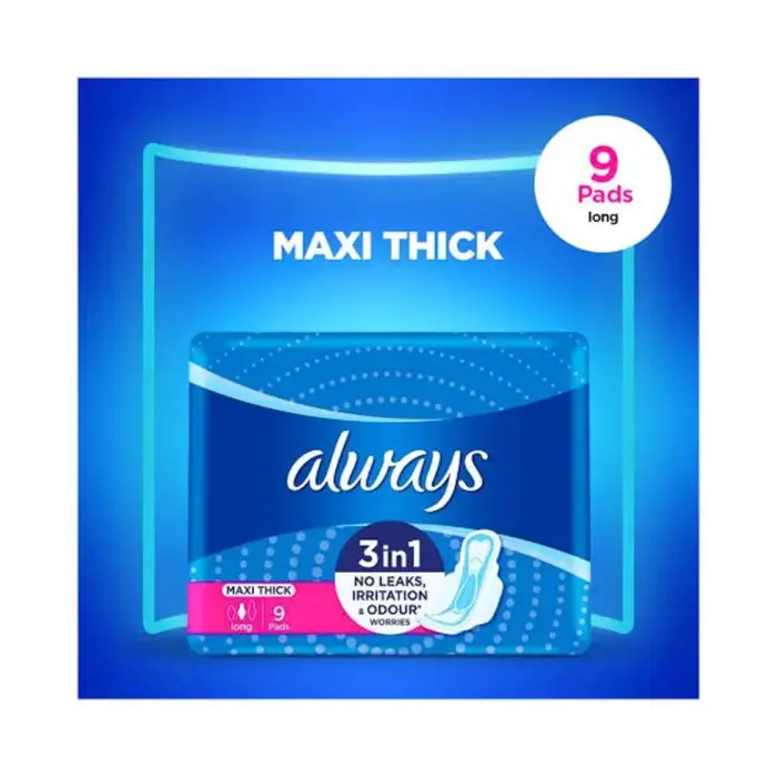 Original Always Maxi Thick Long Sanitary Pads (9 Pack) - Brand New