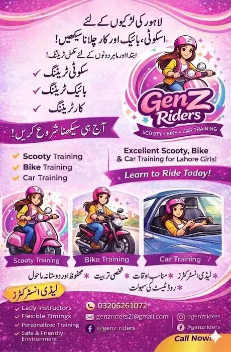 Training Center for Womens in 50% (Bike Scooty Car) Female trainr aval