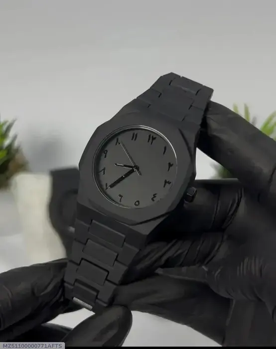 Men's Black Carbon Fibre Analogue Watch