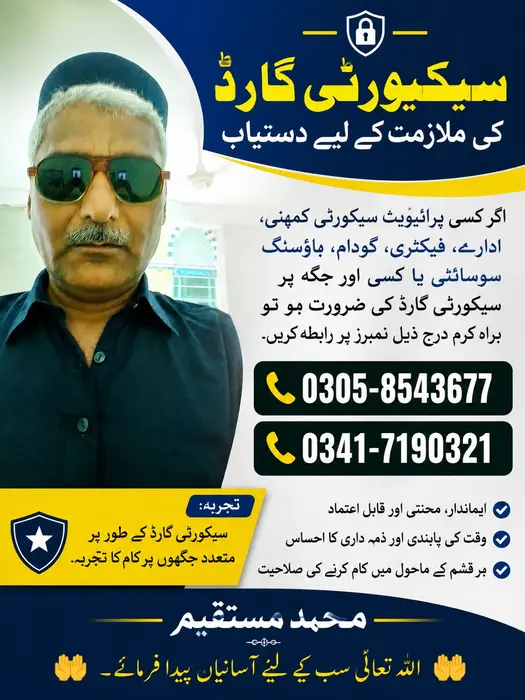 Job wanted Security Guard