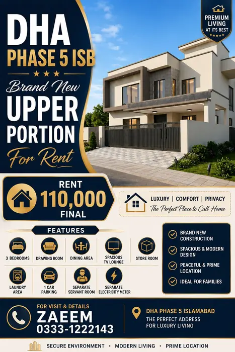 Brand New Upper Portion For Rent