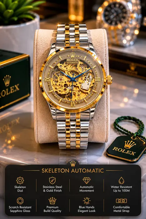 Rolex skeleton dial beautiful watch