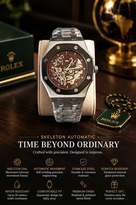 Automatic watch time beyond ordinary